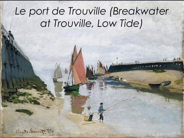 Le port de Trouville (Breakwater at Trouville, Low Tide)