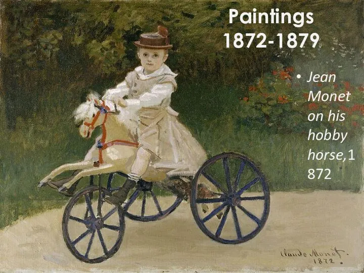 Paintings 1872-1879 Jean Monet on his hobby horse,1872