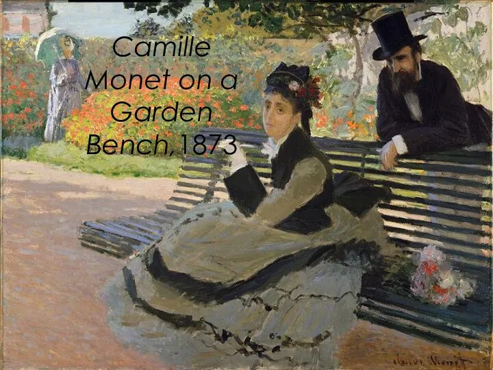 Camille Monet on a Garden Bench,1873