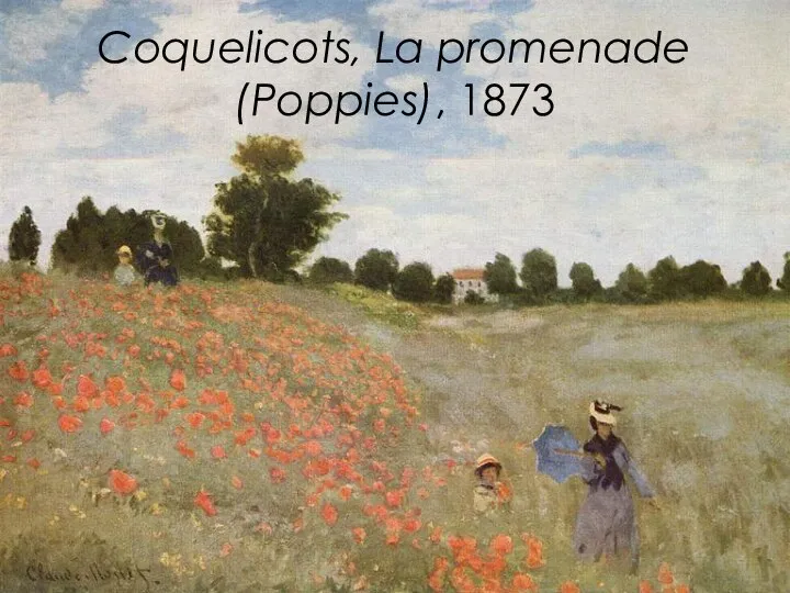 Coquelicots, La promenade (Poppies), 1873