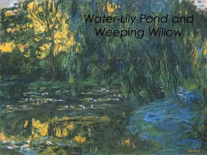 Water-Lily Pond and Weeping Willow