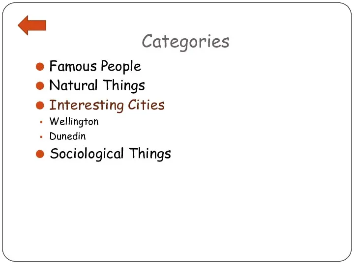 Categories Famous People Natural Things Interesting Cities Wellington Dunedin Sociological Things