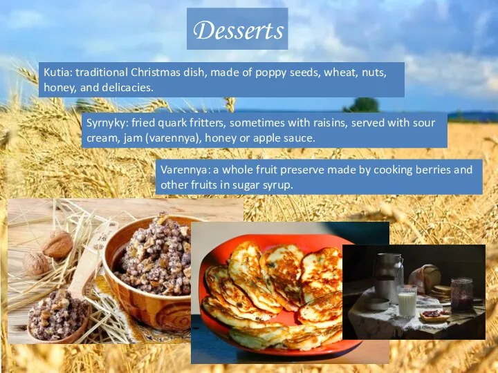 Desserts Kutia: traditional Christmas dish, made of poppy seeds, wheat, nuts,