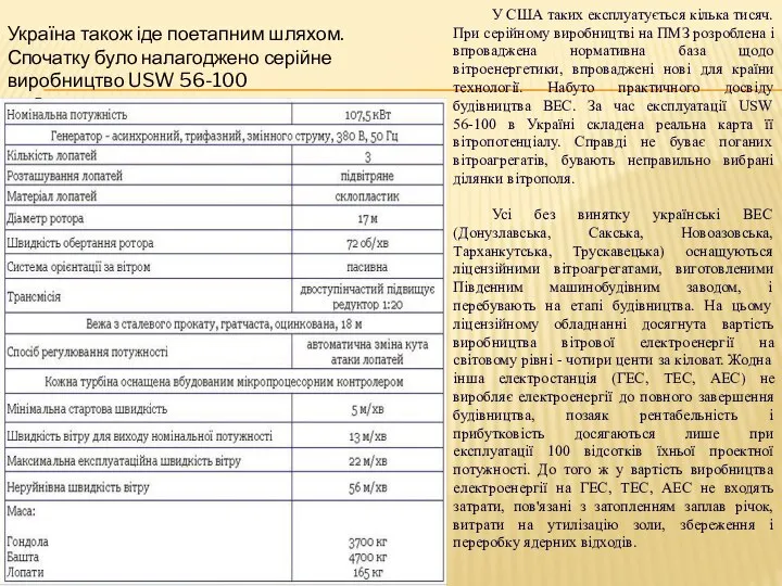 Україна також іде поетапним шляхом. Спочатку було налагоджено серійне виробництво USW