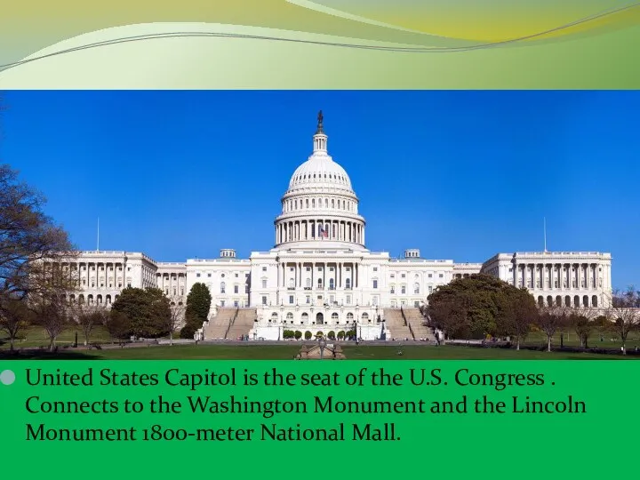 United States Capitol is the seat of the U.S. Congress .