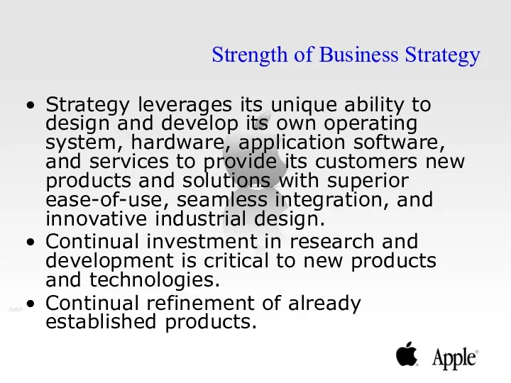 Strategy leverages its unique ability to design and develop its own