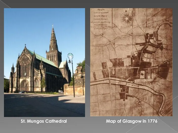 St. Mungos Cathedral Map of Glasgow in 1776