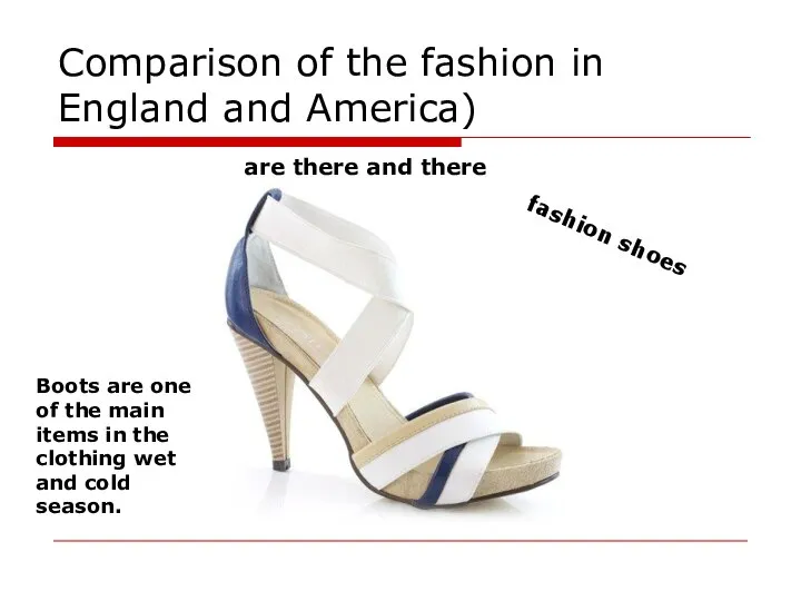 Comparison of the fashion in England and America) are there and