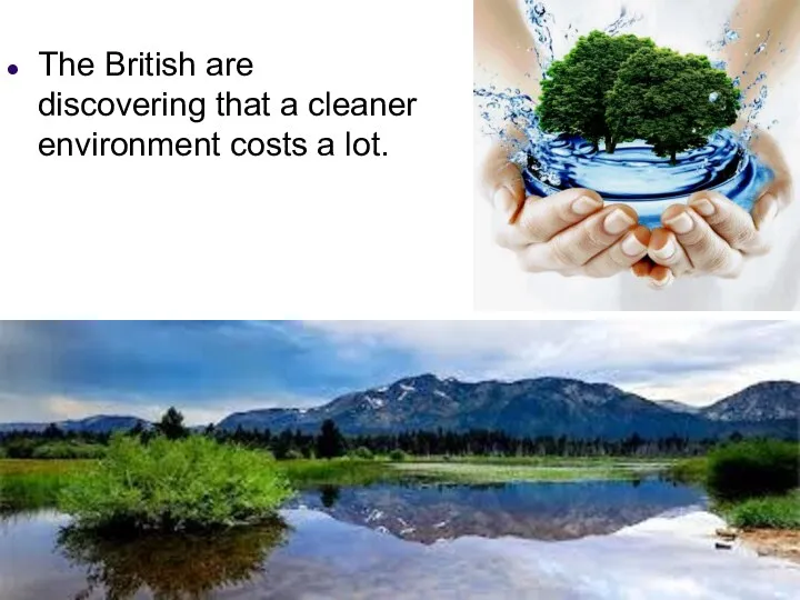 The British are discovering that a cleaner environment costs a lot.