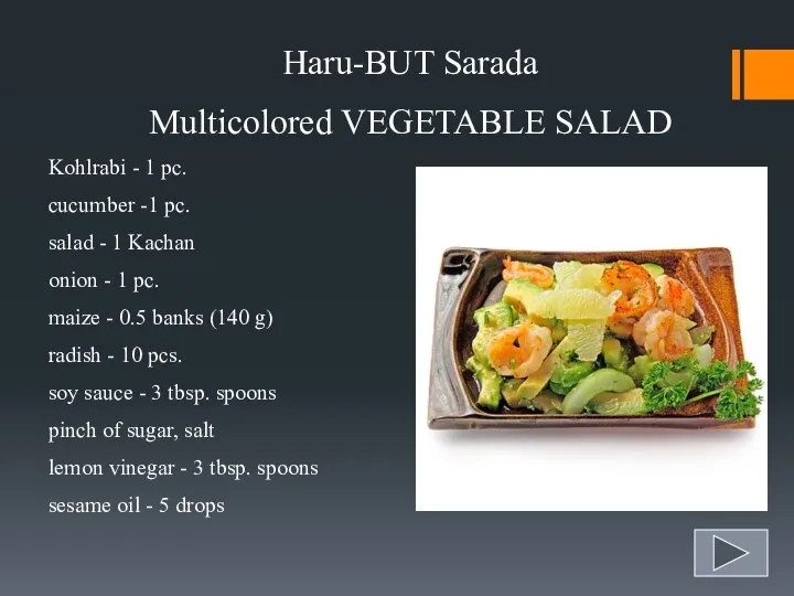 Haru-BUT Sarada Multicolored VEGETABLE SALAD Kohlrabi - 1 pc. cucumber -1