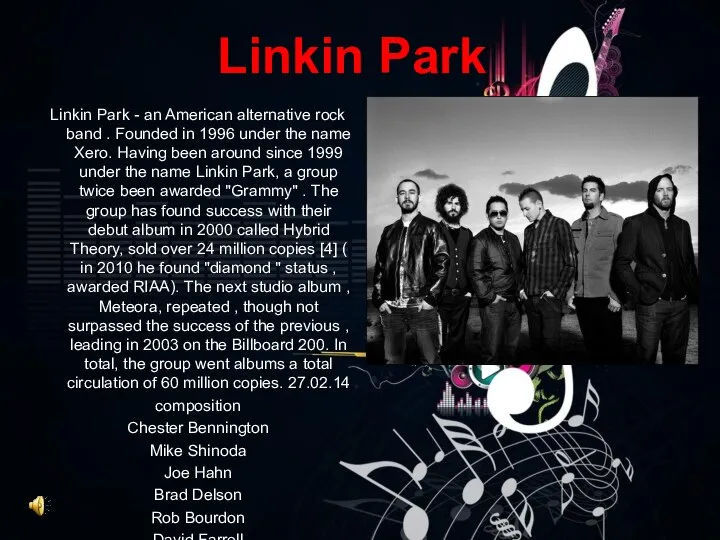 Linkin Park Linkin Park - an American alternative rock band .