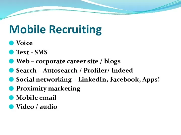 Mobile Recruiting Voice Text - SMS Web – corporate career site