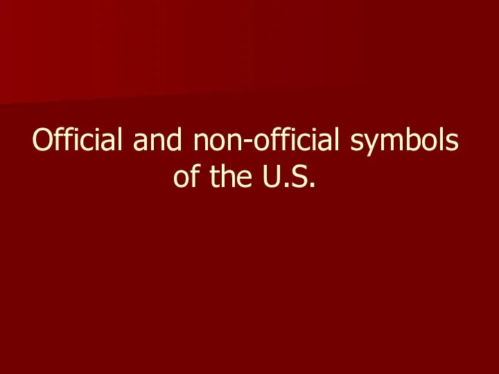 Official and non-official symbols of the U.S.