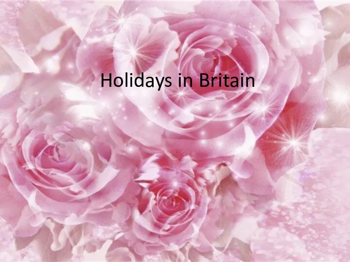 Holidays in Britain