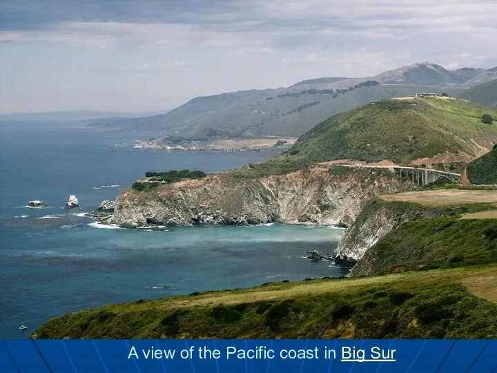 A view of the Pacific coast in Big Sur