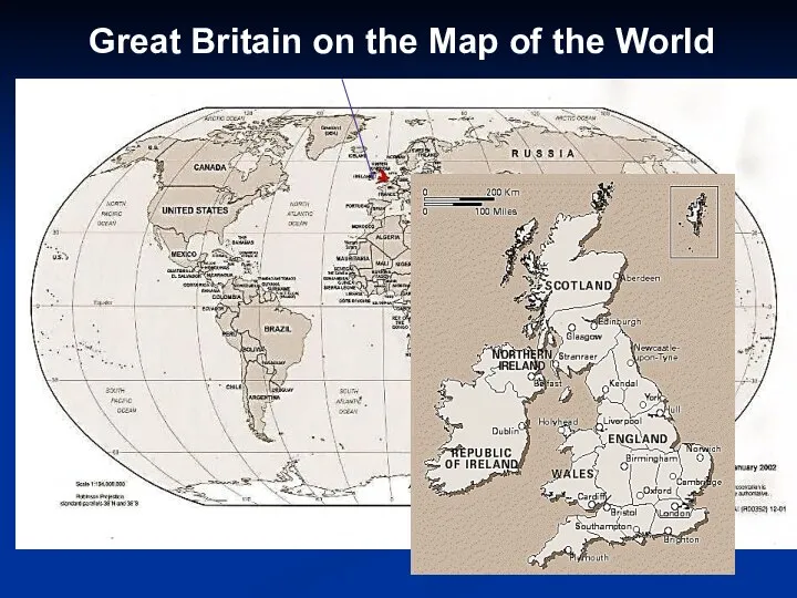 Great Britain on the Map of the World