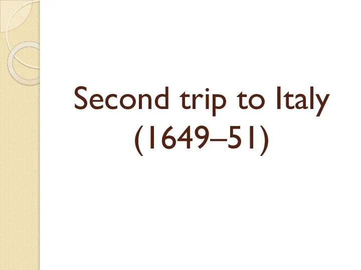 Second trip to Italy (1649–51)