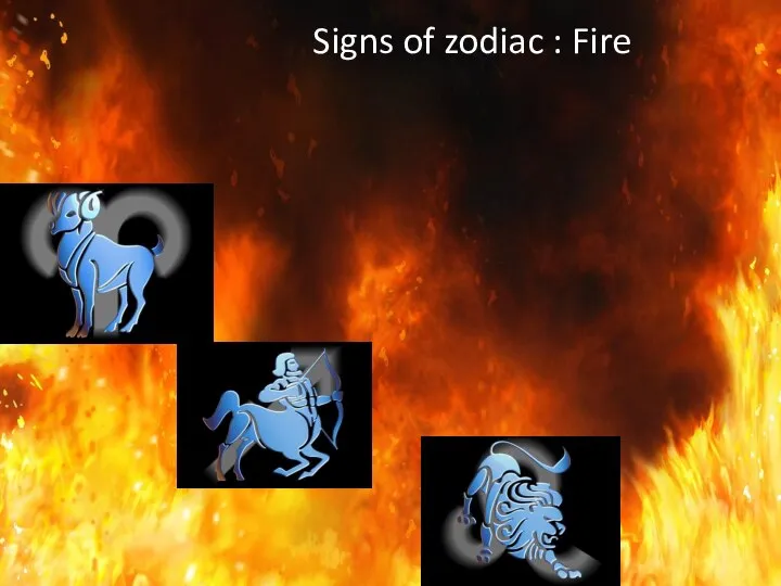 Signs of zodiac : Fire