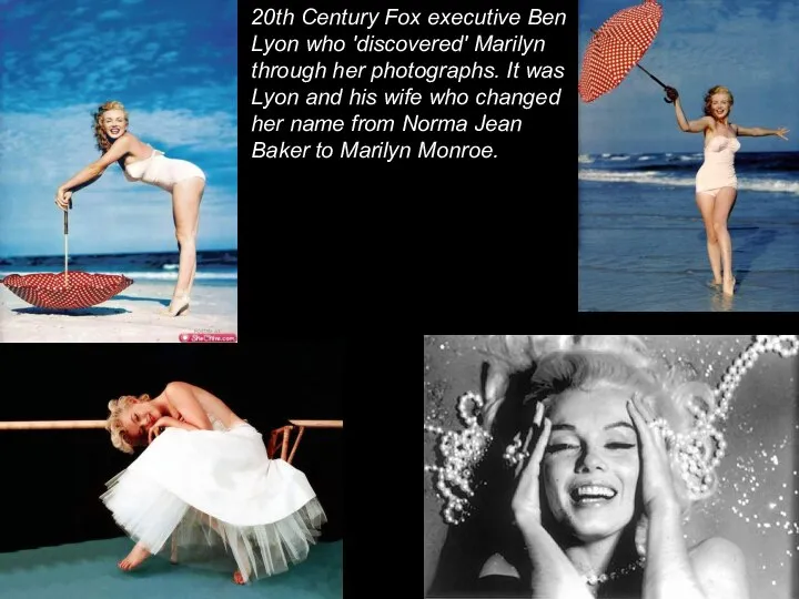 20th Century Fox executive Ben Lyon who 'discovered' Marilyn through her