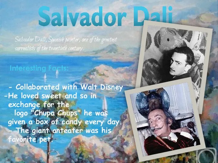 Salvador Dali Salvador Dali, Spanish painter, one of the greatest surrealists of the twentieth century.