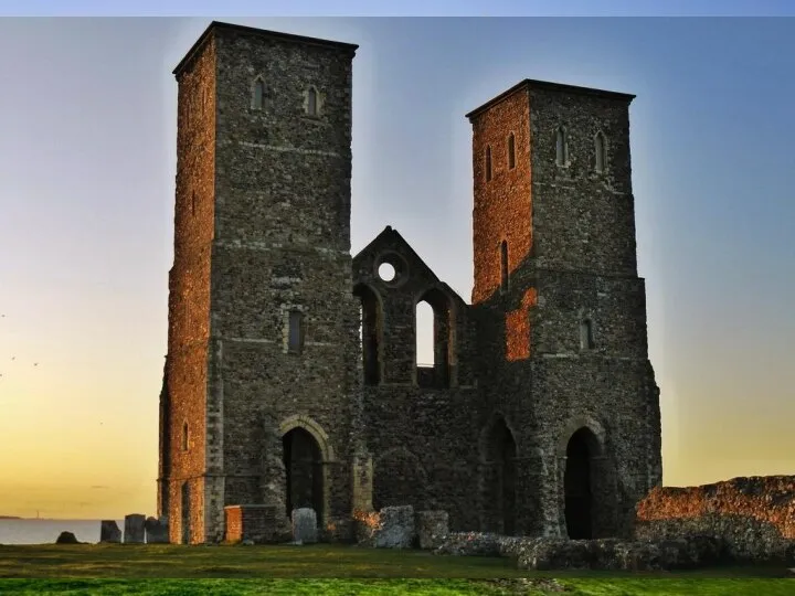 Reculver Tower and Roman Fort The hamlet of Reculver once occupied