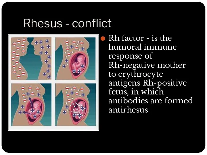 Rhesus - conflict Rh factor - is the humoral immune response