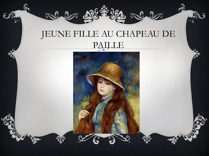 Jeune fille au chapeau de paille