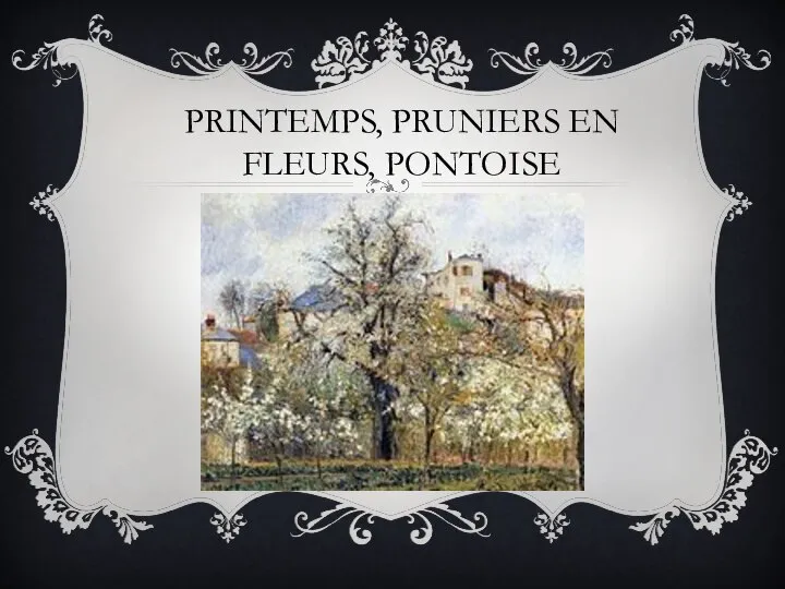 Printemps, pruniers en fleurs, Pontoise