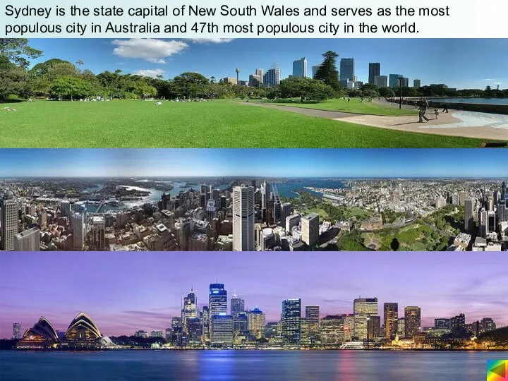 Sydney is the state capital of New South Wales and serves