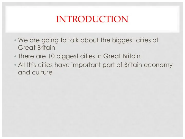 INTRODUCTION We are going to talk about the biggest cities of