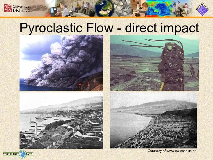 Pyroclastic Flow - direct impact Courtesy of www.swisseduc.ch
