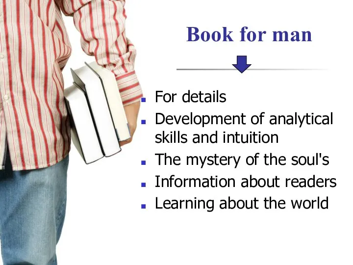Book for man For details Development of analytical skills and intuition