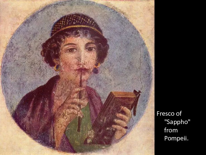 Fresco of "Sappho" from Pompeii.