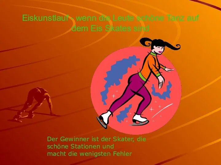 Eiskunstlauf - wenn die Leute schöne Tanz auf dem Eis Skates