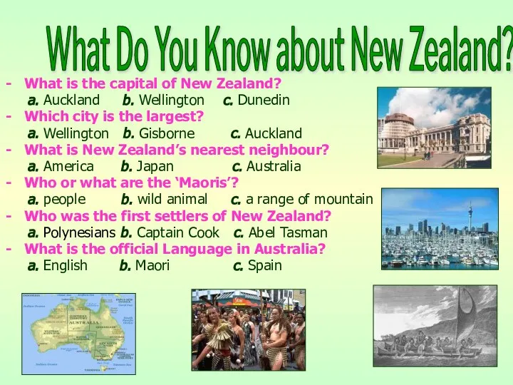 What Do You Know about New Zealand? What is the capital