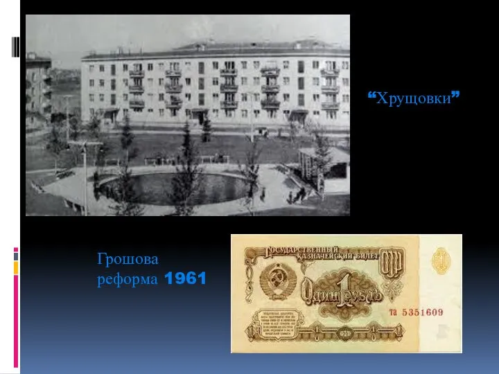 “Хрущовки” Грошова реформа 1961