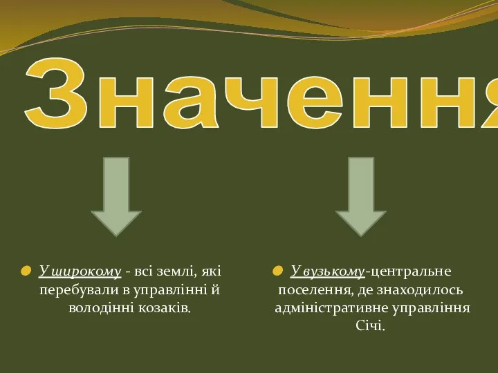 Значення У широкому - всі землі, які перебували в управлінні й