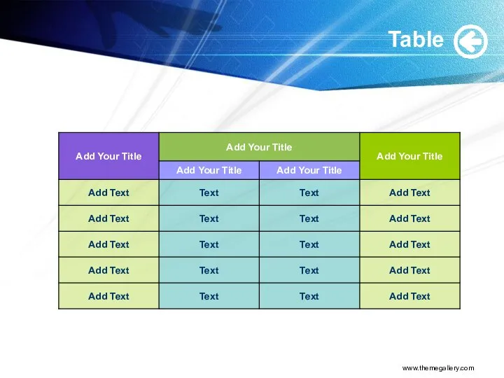 www.themegallery.com Table