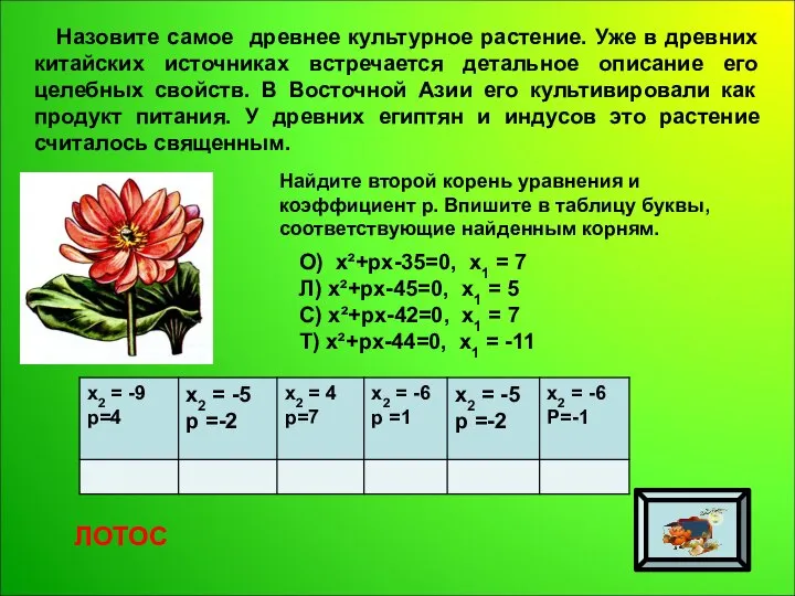 Назовите самое древнее культурное растение. Уже в древних китайских источниках встречается