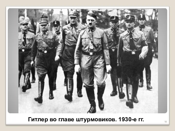 Гитлер во главе штурмовиков. 1930-е гг.