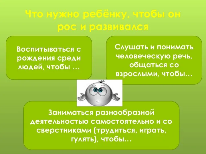 Что нужно ребёнку, чтобы он рос и развивался Воспитываться с рождения