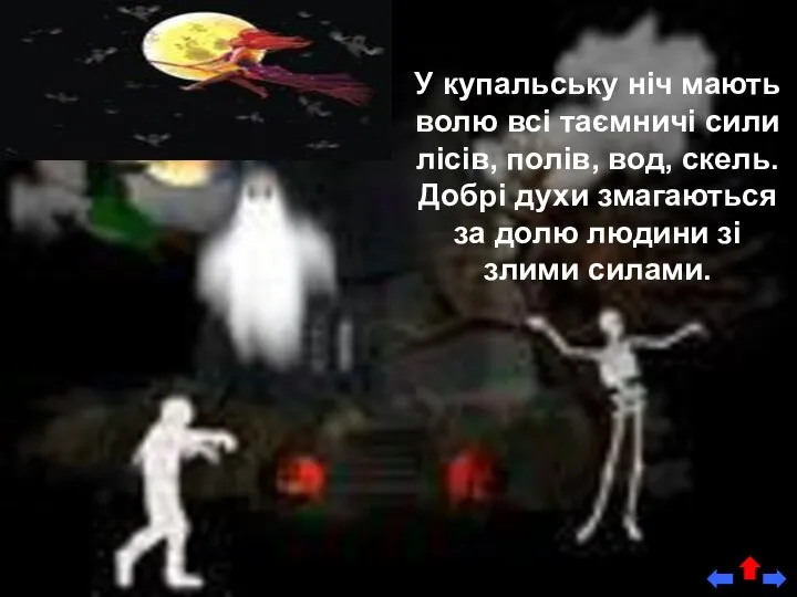 У купальську ніч мають волю всі таємничі сили лісів, полів, вод,