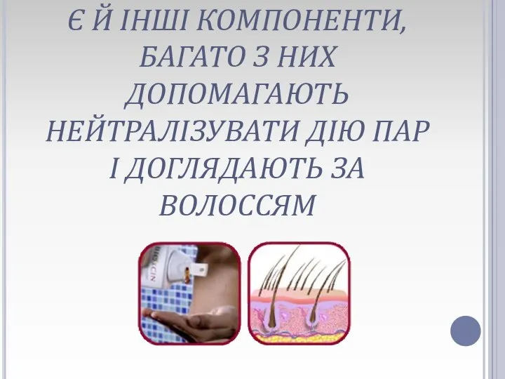 У СКЛАДІ ШАМПУНЮ Є Й ІНШІ КОМПОНЕНТИ, БАГАТО З НИХ ДОПОМАГАЮТЬ