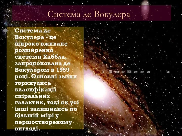 Система де Вокулера Система де Вокулера - це широко вживане розширення