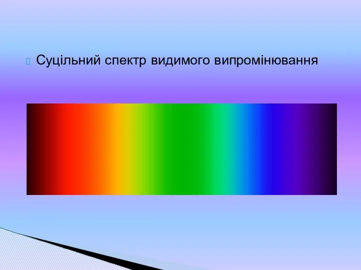 Суцільний спектр видимого випромінювання