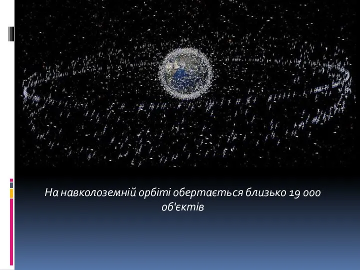 На навколоземній орбіті обертається близько 19 000 об'єктів