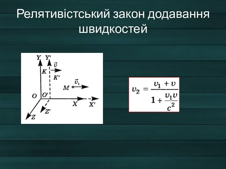 Релятивістський закон додавання швидкостей