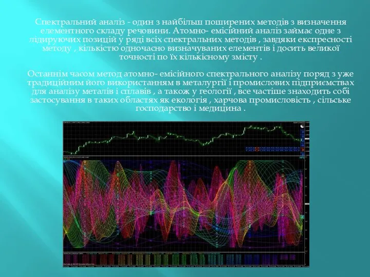 Спектральний аналіз - один з найбільш поширених методів з визначення елементного