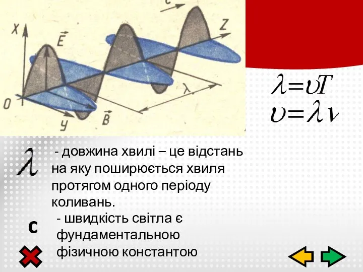 - довжина хвилі – це відстань на яку поширюється хвиля протягом