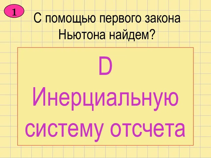 С помощью первого закона Ньютона найдем? А Смысл жизни В Философский